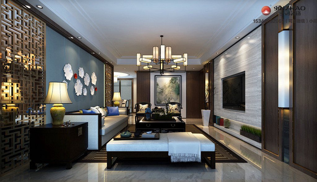 三居 80后 小资 客厅图片来自装家美在龙湾写意189平米中式风格的分享