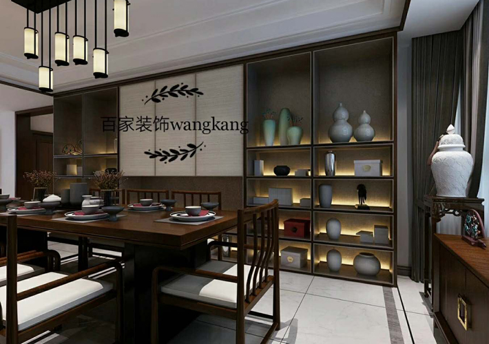 书房图片来自沈阳百家装饰小姜在保利达江湾城138平新中式风格的分享