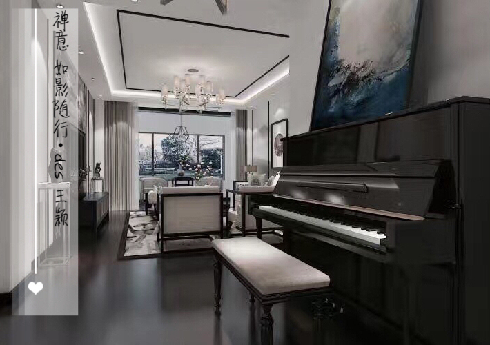 客厅图片来自沈阳百家装饰小姜在伊丽雅特湾160平黑白灰现代的分享