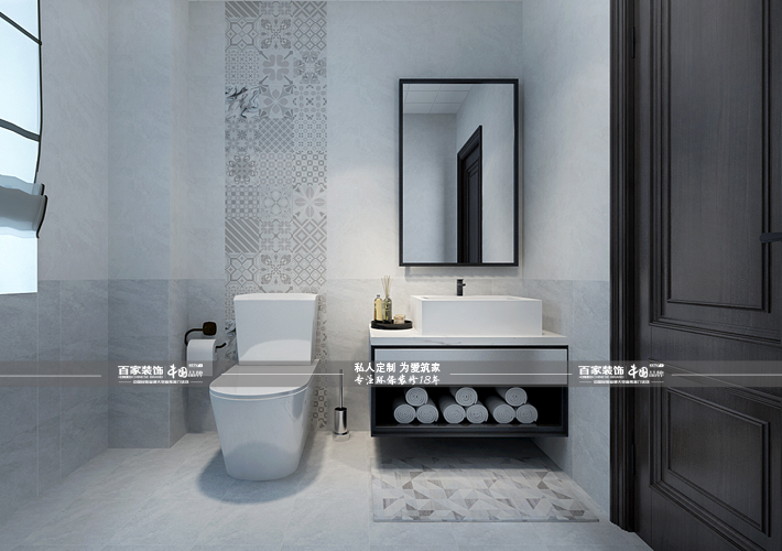 三居 后现代风格 奥园国际 卫生间图片来自百家设计小刘在奥园国际125平后现代风格的分享