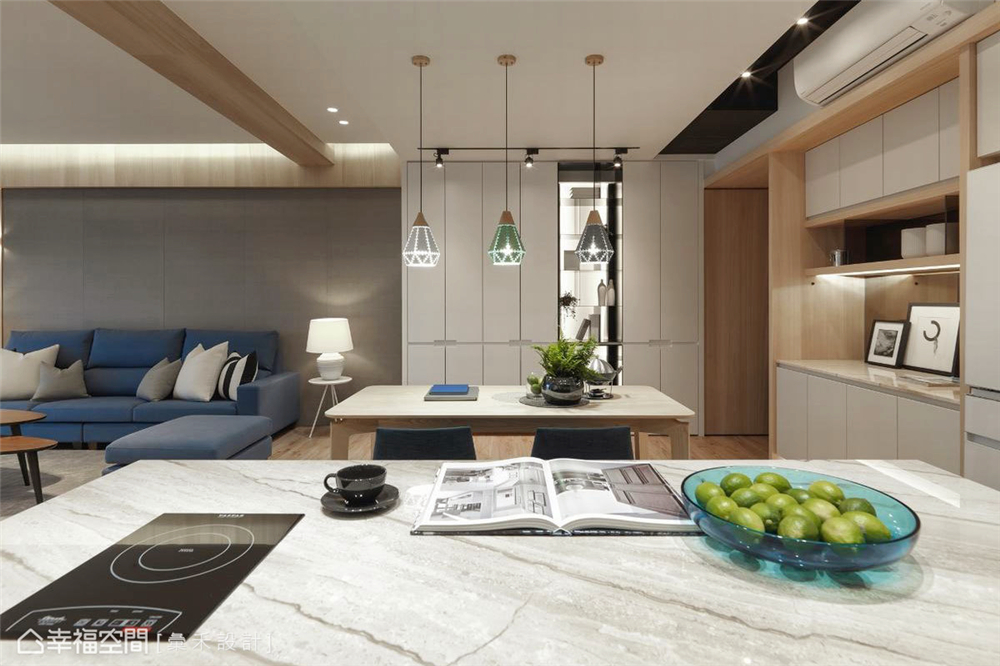 现代风格 装修设计 白领 厨房图片来自幸福空间在116平,清爽干净,现代北欧风！的分享