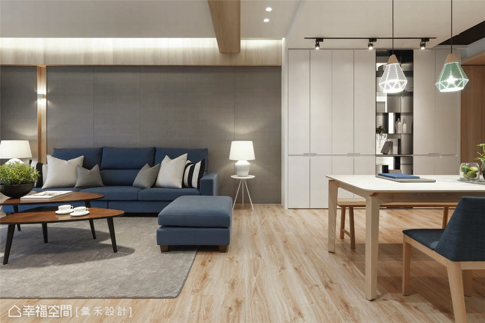 现代风格 装修设计 白领 客厅图片来自幸福空间在116平,清爽干净,现代北欧风！的分享
