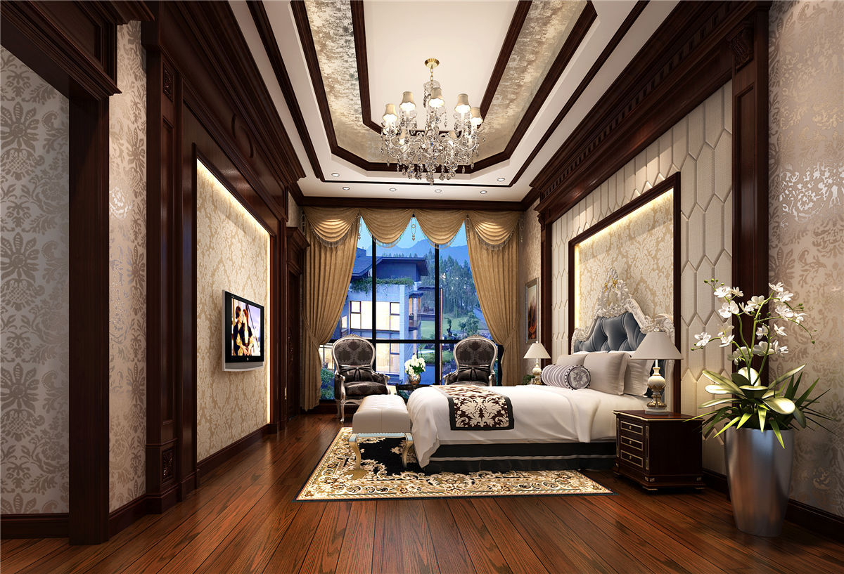 中星红庐 别墅装修 欧式古典 卧室图片来自孔继民在中星红庐800平别墅欧式古典风格的分享