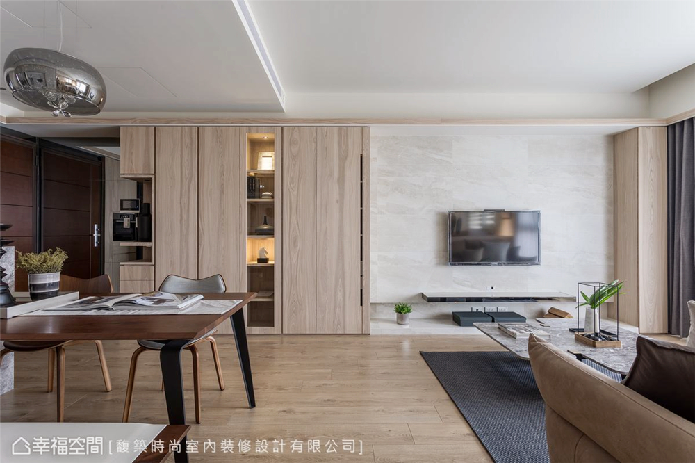 二居 现代风格 装修设计 白领 小资 客厅图片来自幸福空间在85平，木石共构自然放松感！的分享