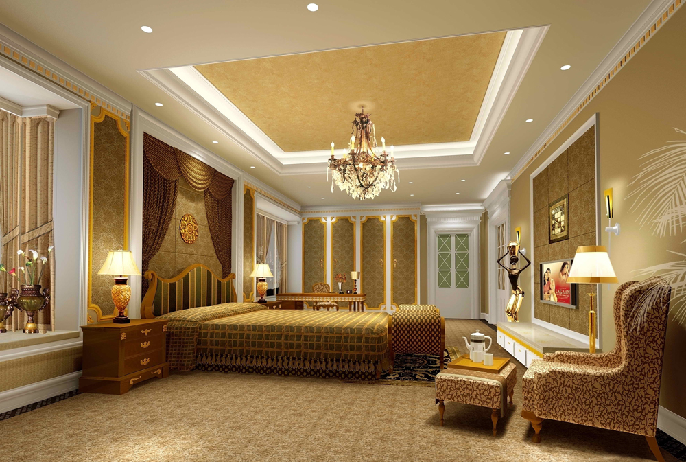 金爵别墅 装修设计 欧美风格 卧室图片来自孔继民在金爵别墅欧美风格设计方案的分享