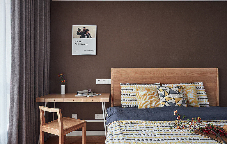 卧室图片来自家装大管家在100平北欧三口之家 高颜值舒适的分享