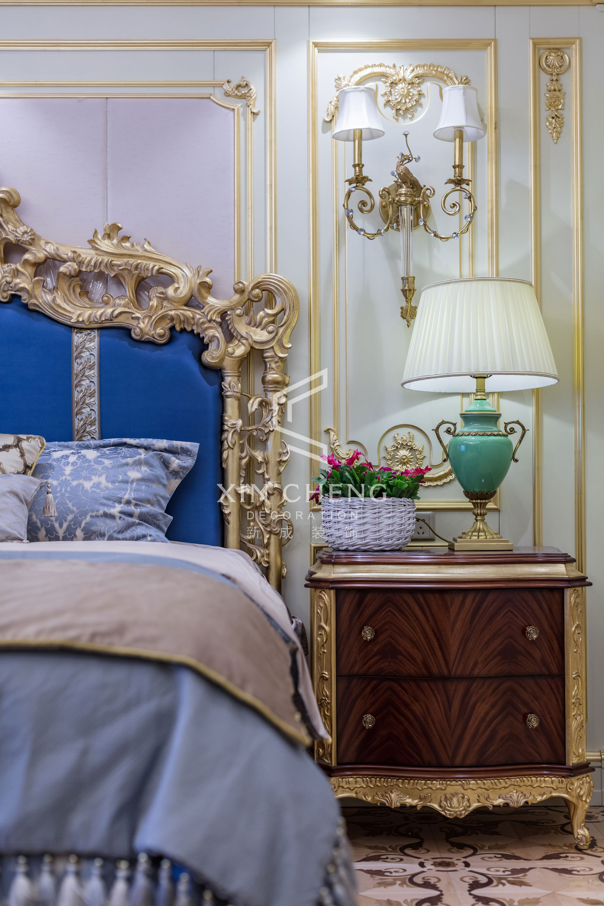 卧室图片来自乐山新成装饰在【法式】归于平静后那一生的享受的分享