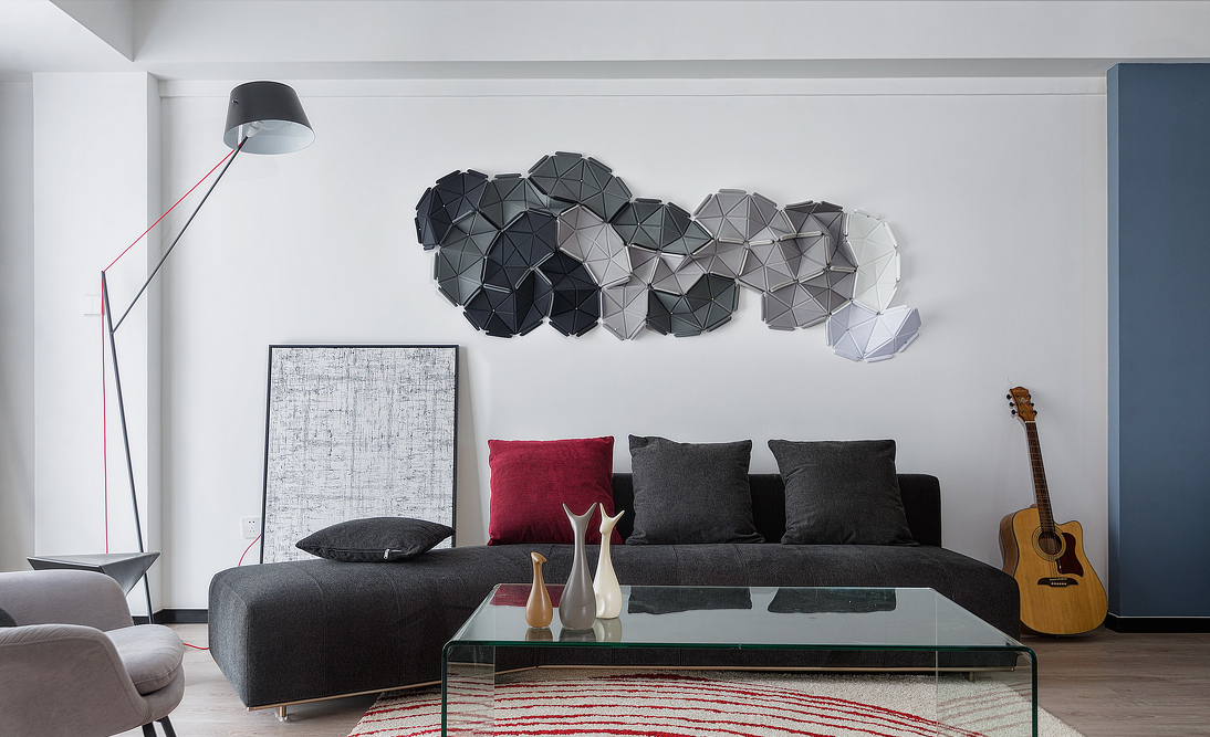 三居 北欧 客厅图片来自言白设计在黑灰的分享