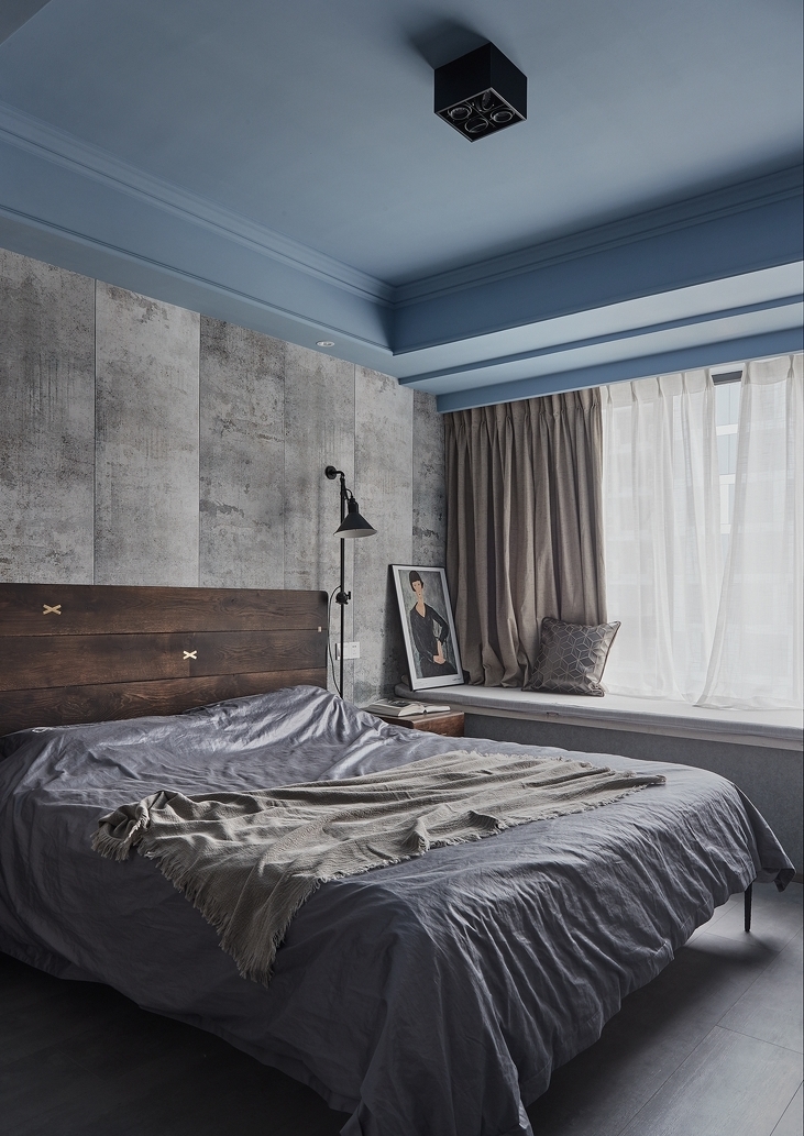 简约 三居 卧室图片来自言白设计在高级灰轻奢的分享