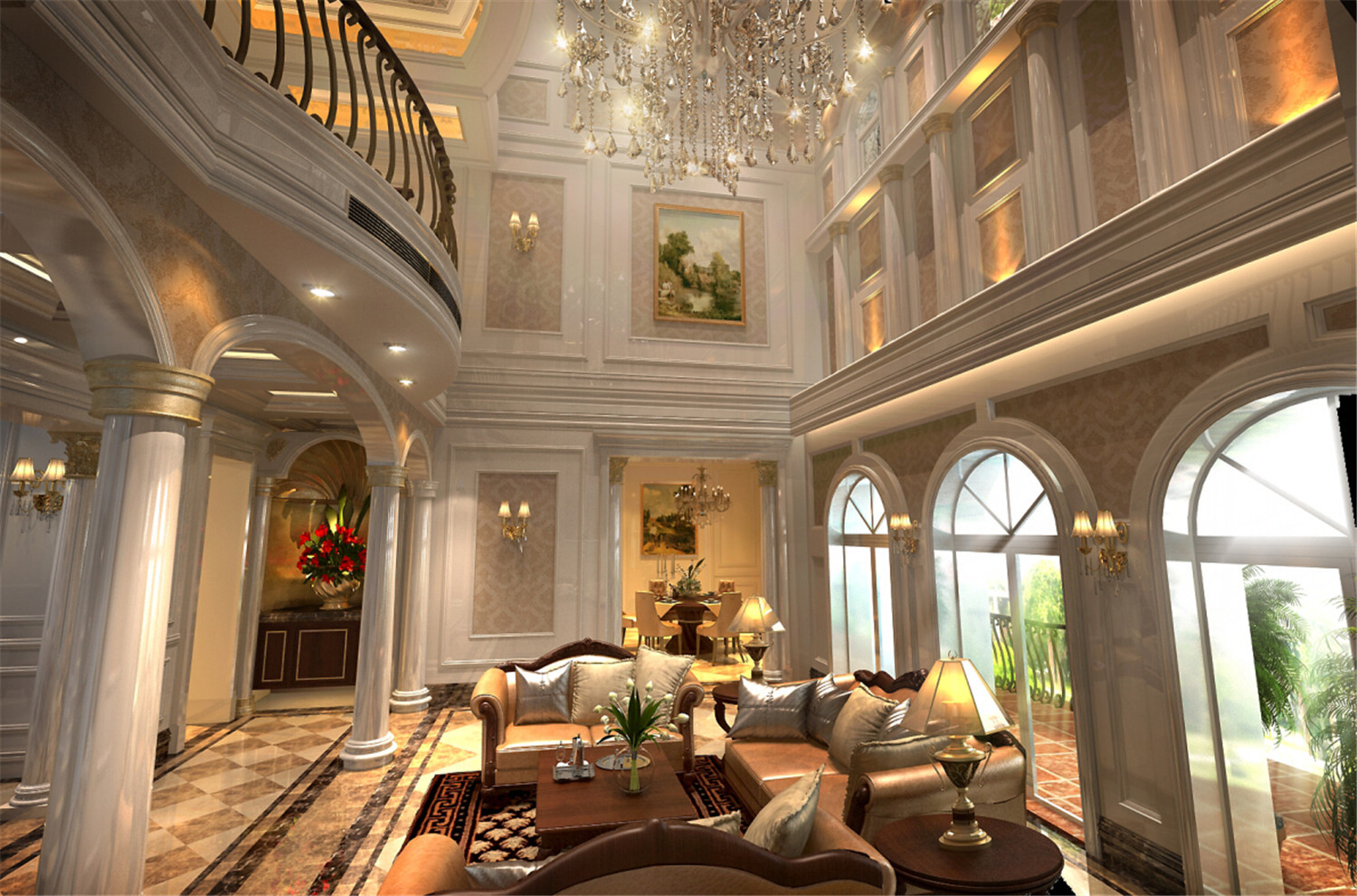 圣安德鲁斯庄园别墅欧美古典风格设计方案展示,上海腾龙别墅设计作品