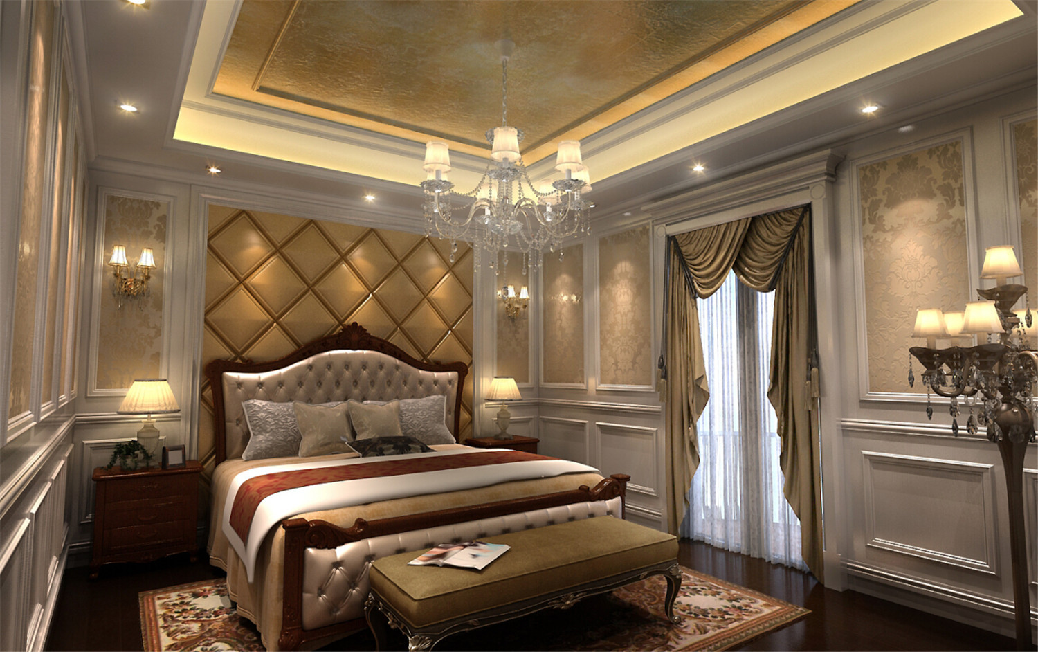 圣安德鲁斯 庄园别墅 欧美古典 腾龙设计 卧室图片来自孔继民在圣安德鲁斯庄园别墅欧式古典风格的分享