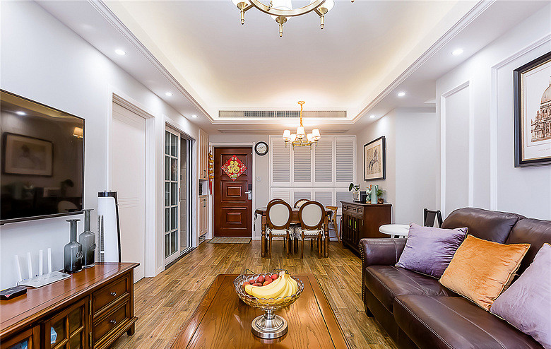 客厅图片来自家装大管家在106平美式现代3居 轻松惬意之家的分享