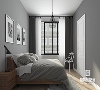 卧房
一如既往延续极简的现代风格
彰显时代气息的高级灰墙面
与镂空富有几何感设计的黑色吊灯、白色藤椅
完美融合
犹如躺在酥软的时代长河
肆意徜徉