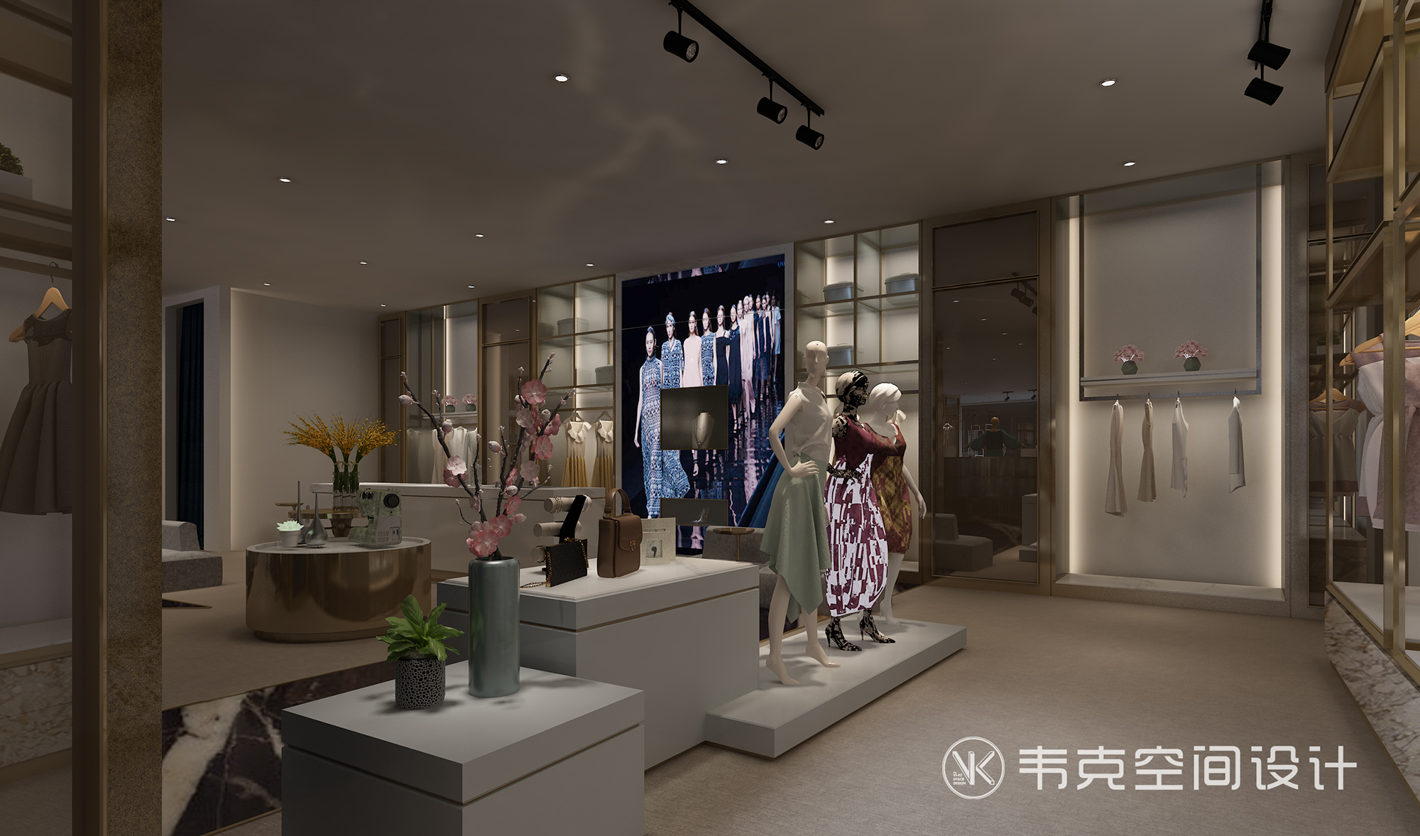 现代风 女装店 客厅图片来自韦克空间设计在这样的女装店，让人只想买买买！的分享