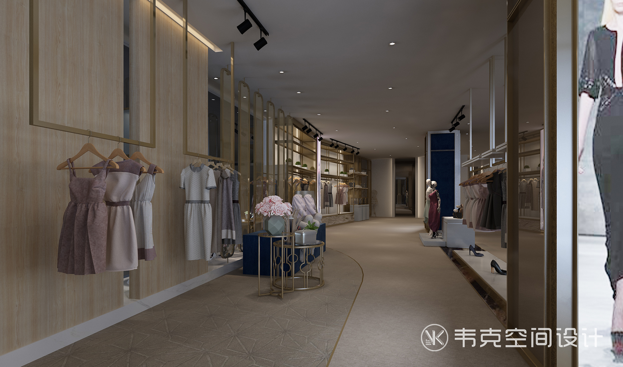 现代风 女装店 客厅图片来自韦克空间设计在这样的女装店，让人只想买买买！的分享