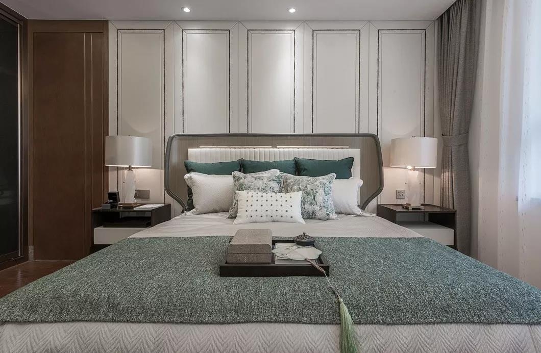 卧室图片来自西安紫苹果装饰工程有限公司在曲江125平现代中式的分享