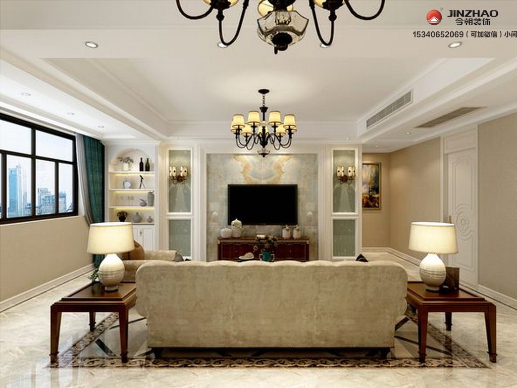 客厅图片来自装家美在193平米简欧风格效果图的分享