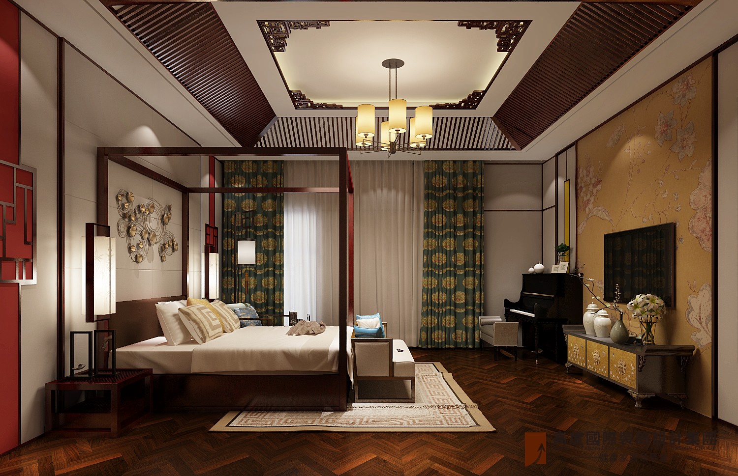 卧室图片来自北京高度国际在联排别墅380平米--观山悦的分享