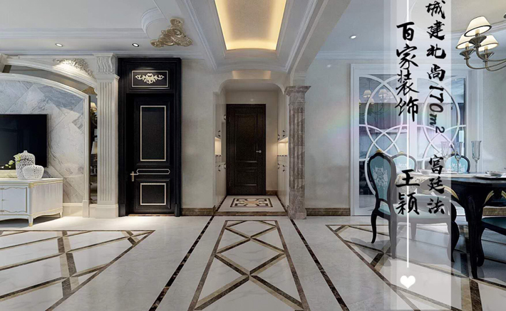 四居 城建北尚 宫廷法式 客厅图片来自百家设计小刘在城建北尚170平宫廷法式半包12万的分享