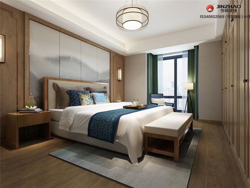 卧室图片来自装家美在157平米新中式设计效果图的分享