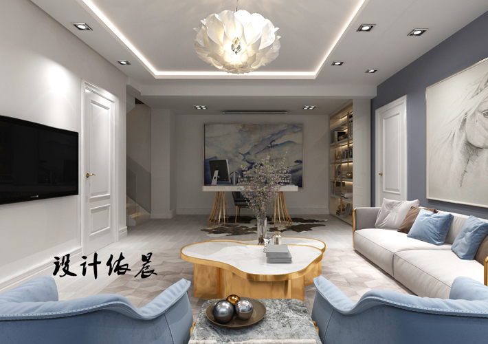 别墅 隆河谷 欧式风格 客厅图片来自百家设计小刘在隆河谷280平欧式风格半包14万的分享