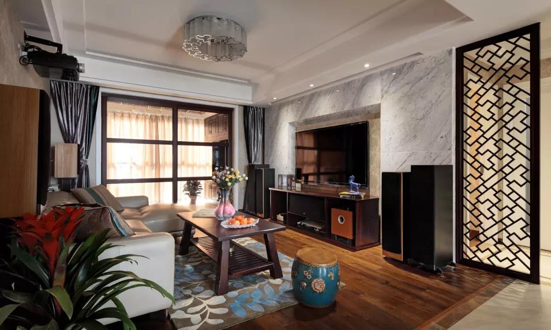 新中式 设计案例 客厅图片来自大业美家 家居装饰在中冶德贤装修 ▏138㎡新中式设计的分享