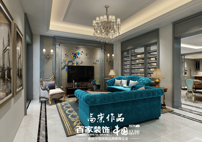 别墅 钻石墅 轻奢欧式 客厅图片来自百家设计小刘在碧桂园钻石墅420平轻奢欧式的分享
