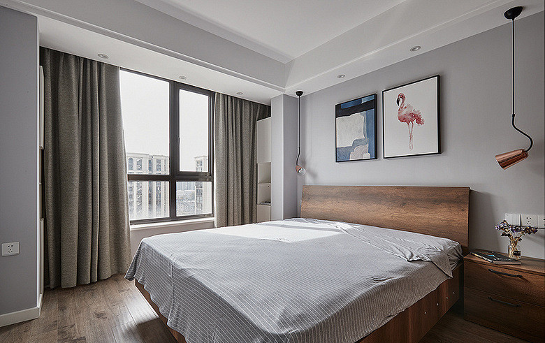 卧室图片来自家装大管家在90平现代简约空间 气质优雅随性的分享