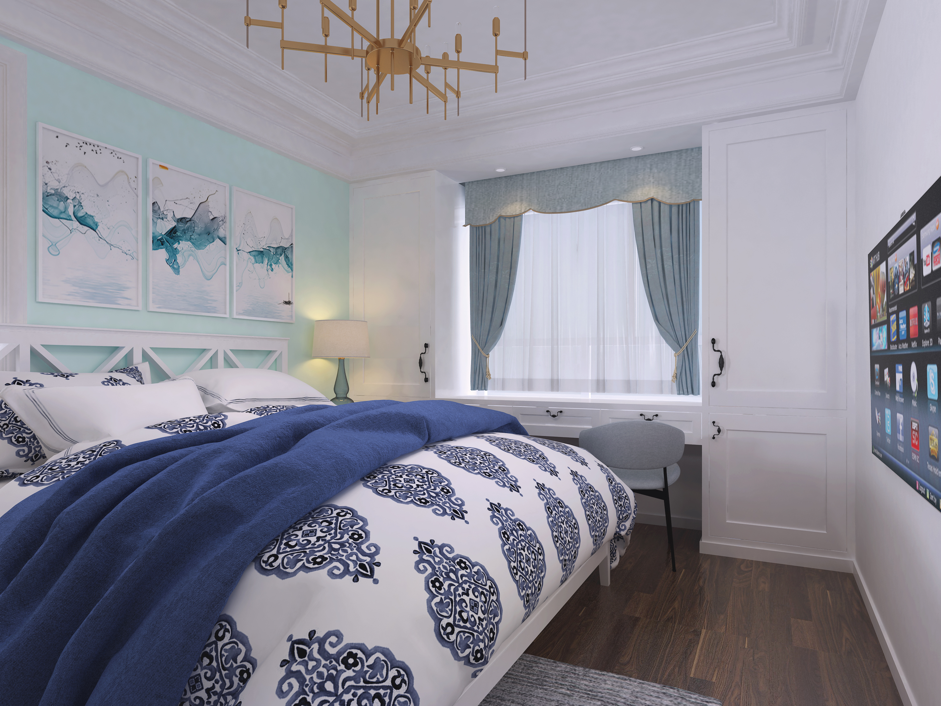 卧室图片来自武汉申阳红室内设计在复地悦城的分享