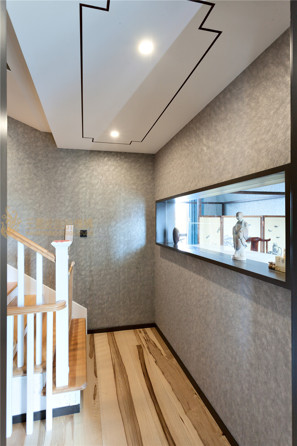 别墅 新中式 王凤波 千章墅 楼梯图片来自王凤波设计机构在一瓣心莲幽幽暗香的分享