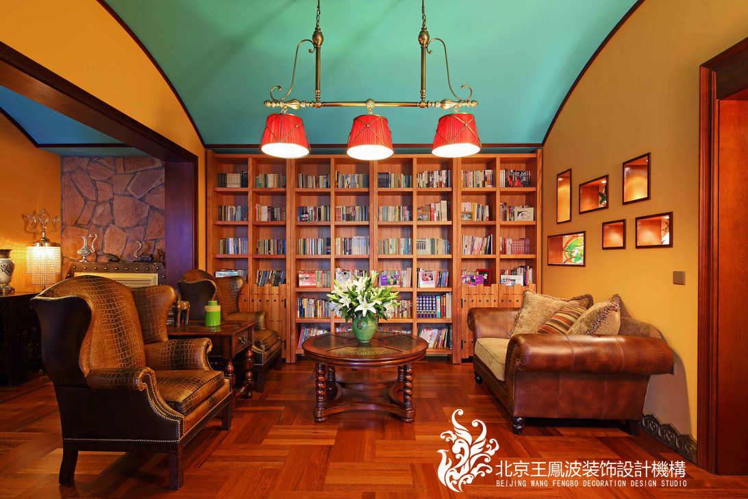 书房图片来自王凤波设计机构在蓝色蒙古高原的分享