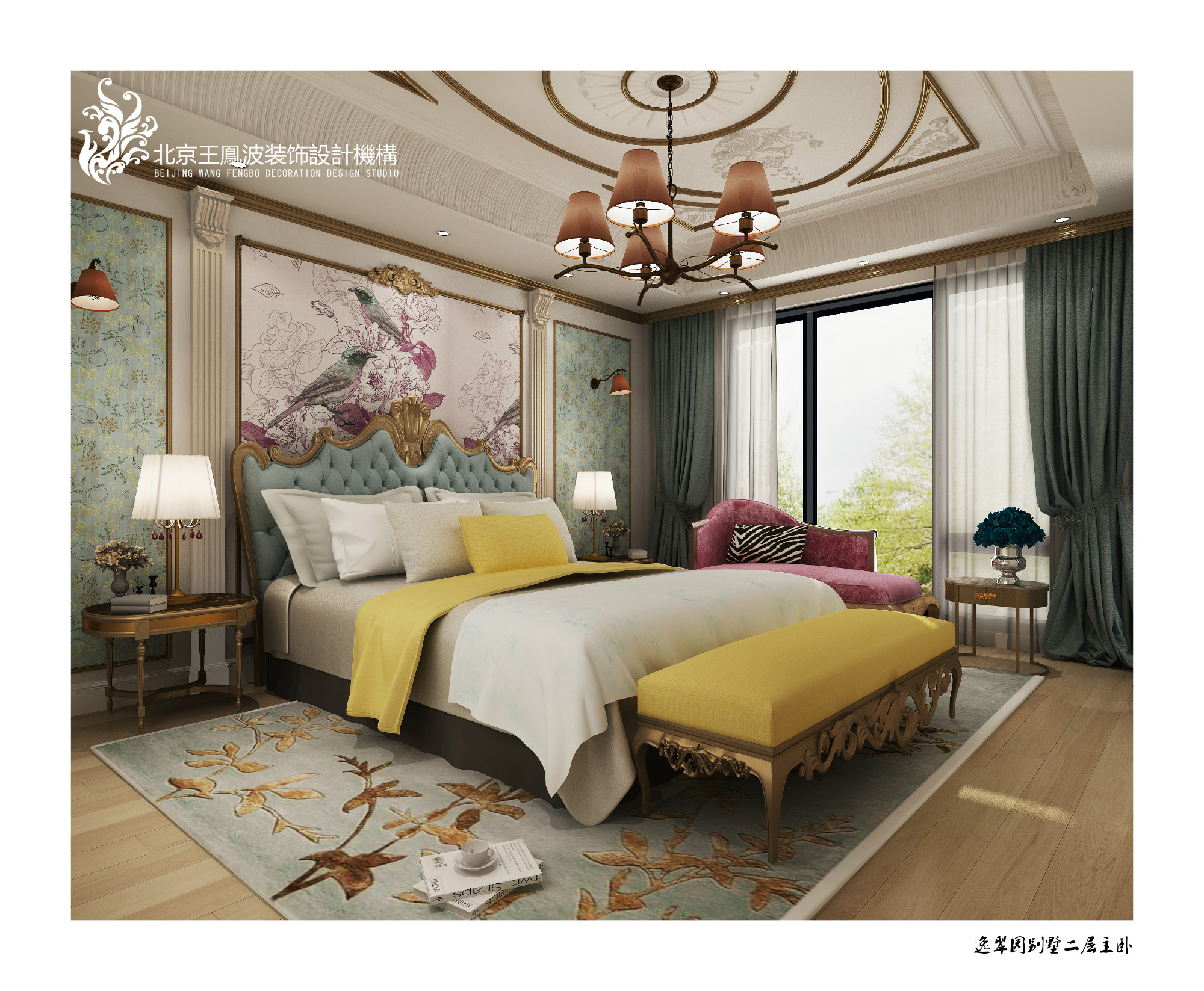 卧室图片来自王凤波设计机构在逸翠园别墅，美宅如画的分享