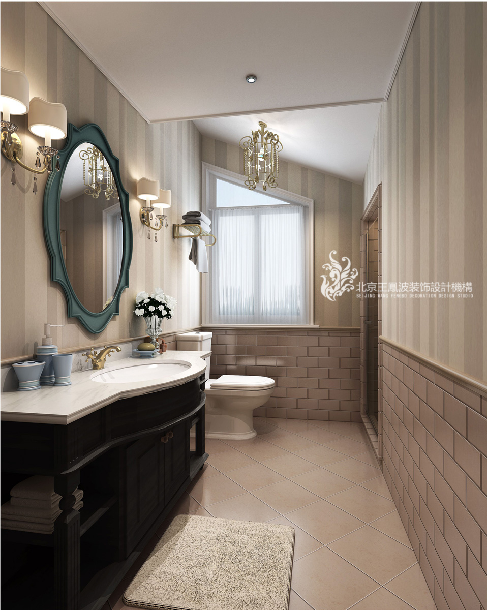 卫生间图片来自王凤波设计机构在美式田园风格未来假日别墅的分享