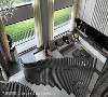楼梯（一）
楼梯扶手采铁件排列而成，形随机能的设计弥补了动线的滞碍，在光影的映照下展现柔中带刚的独特气势。