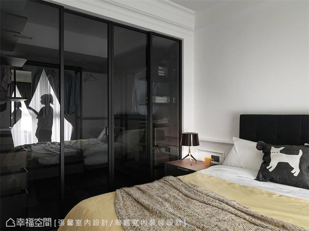现代风格 装修设计 装修完成 卧室图片来自幸福空间在182平，582魔法  黑白灰个性宅的分享