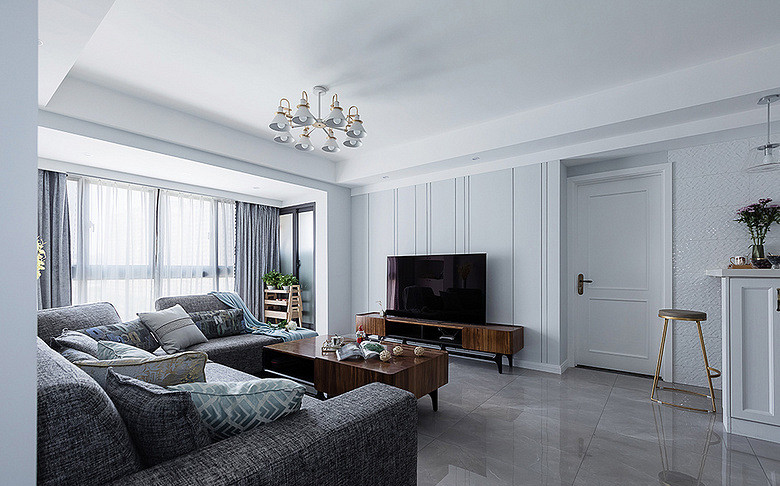 客厅图片来自家装大管家在98平北欧清爽空间 自然舒适并存的分享