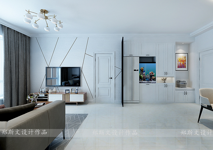 客厅图片来自沈阳百家装饰小姜在百家装饰中铁香湖120平现代风格的分享