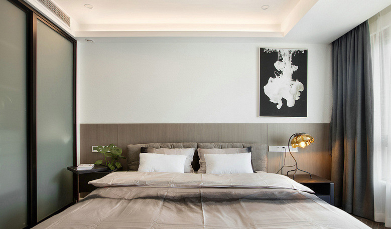 卧室图片来自家装大管家在美不胜收 109平现代简约舒适3居的分享