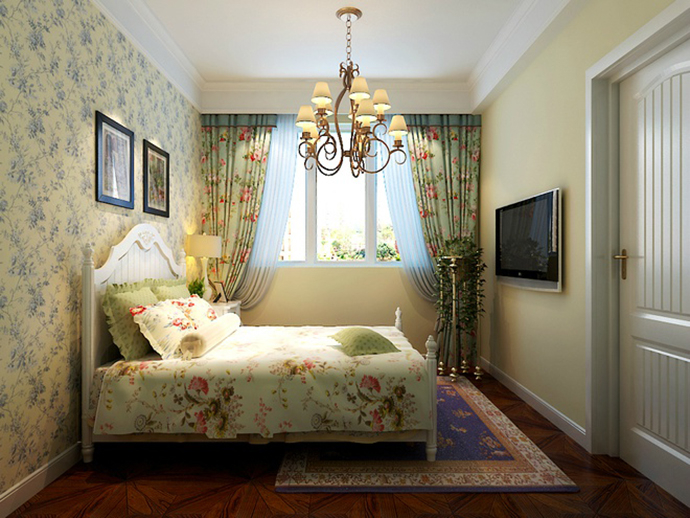 卧室图片来自西安紫苹果装饰工程有限公司在98平田园风格的分享