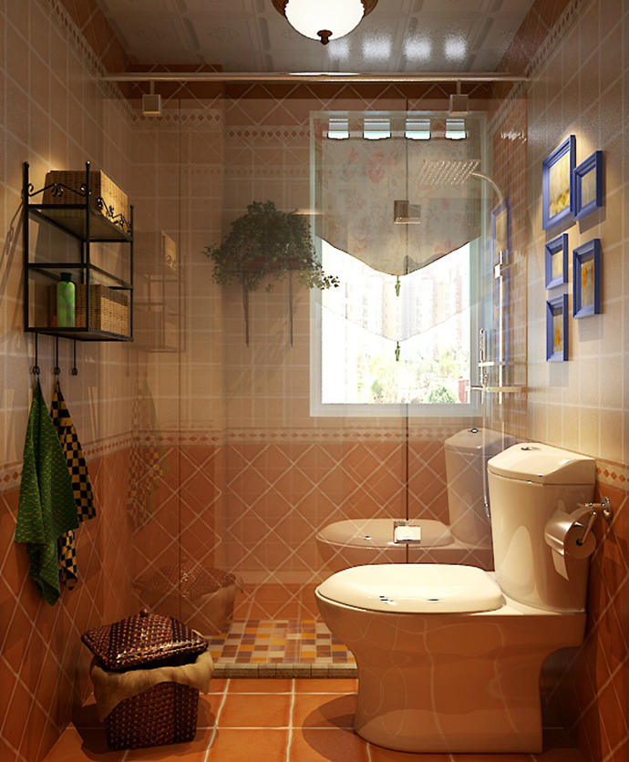 卫生间图片来自西安紫苹果装饰工程有限公司在98平田园风格的分享