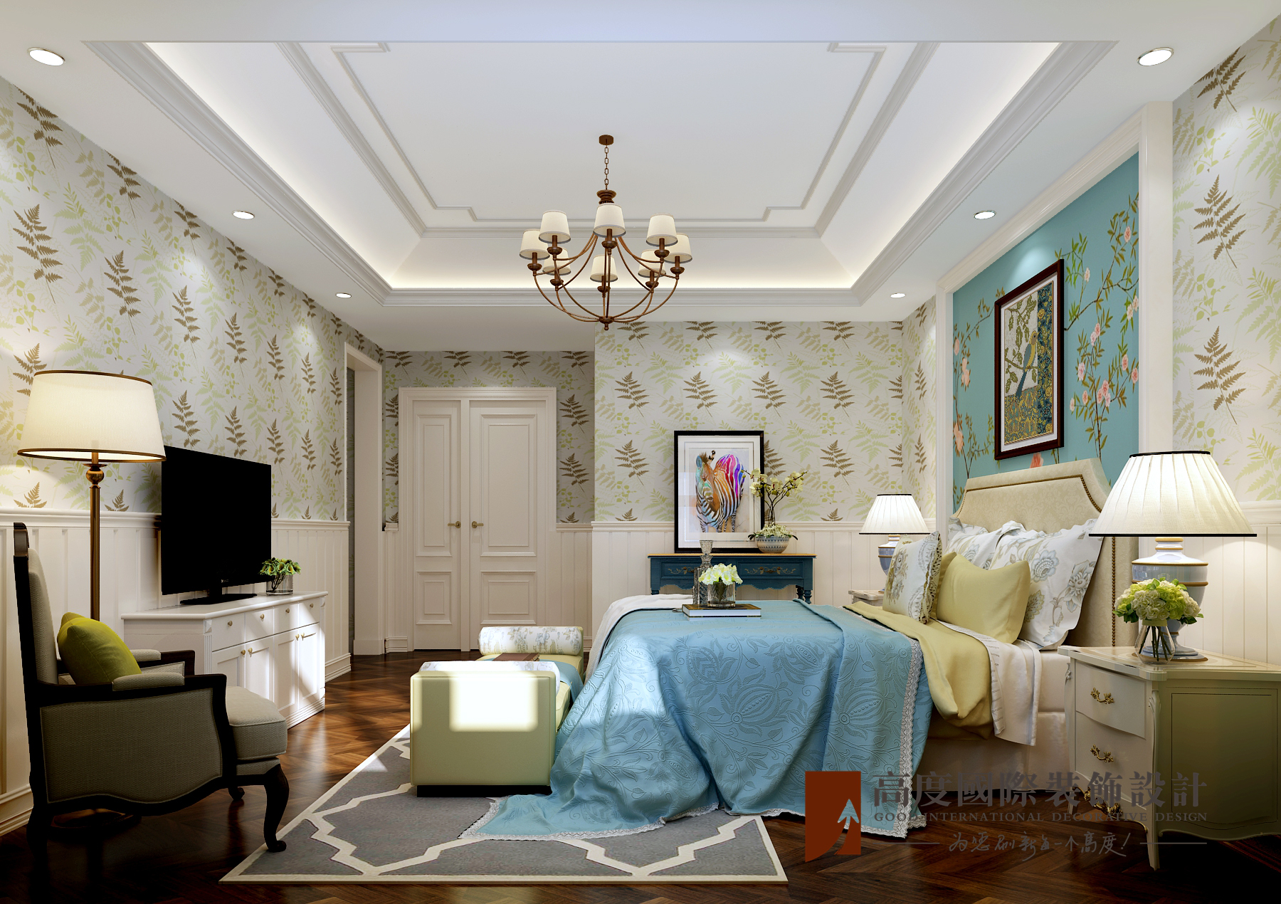 卧室图片来自北京高度国际在鲁能七号院--欧式风格的分享