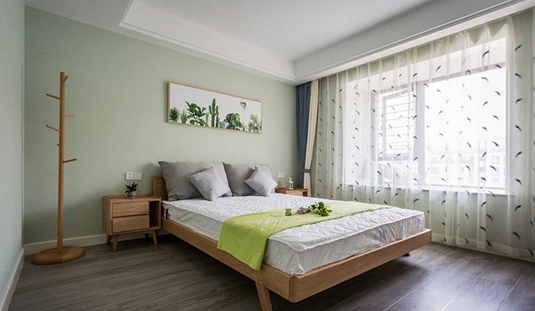 卧室图片来自家装大管家在自然清新 109平北欧简约混搭3居的分享