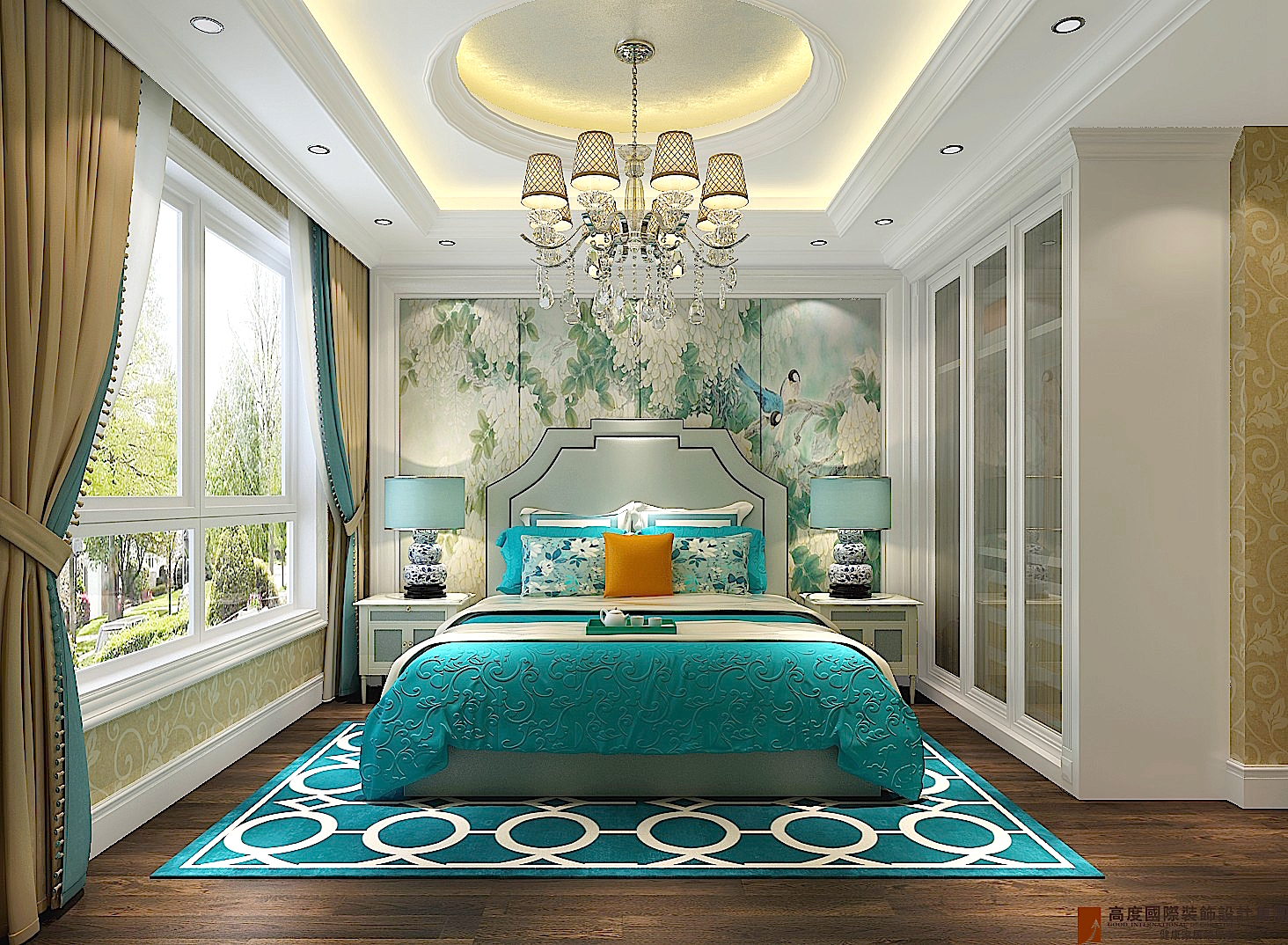 卧室图片来自北京高度国际在伯顿庄园别墅--欧式风格的分享
