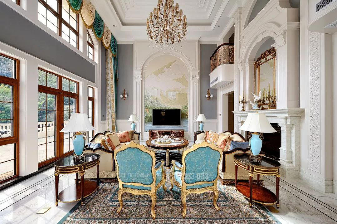 客厅图片来自品川室内设计在品川设计丨奢宅、气度的分享