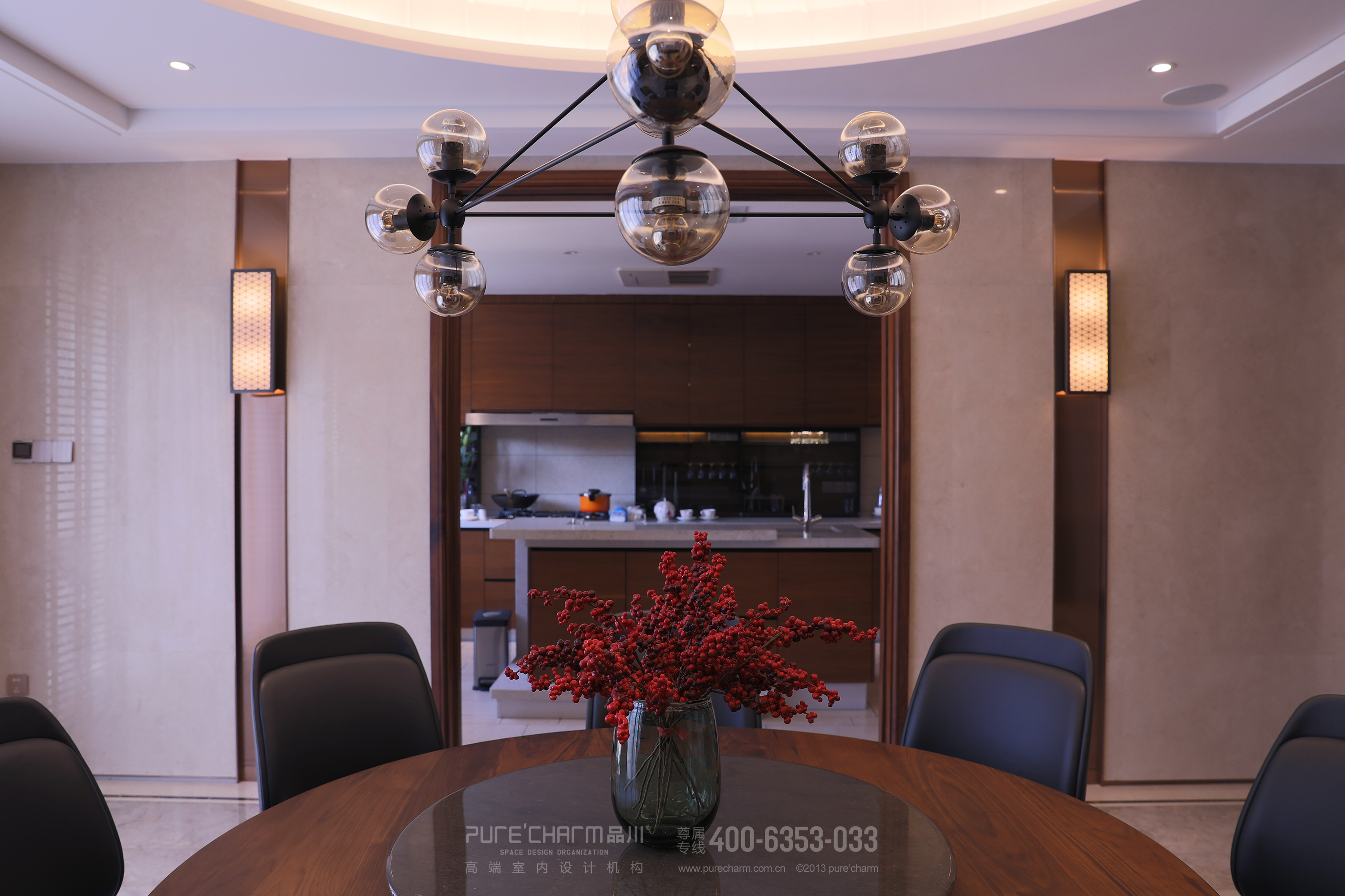 餐厅图片来自品川室内设计在以风雅为骨的顶豪人文大宅的分享