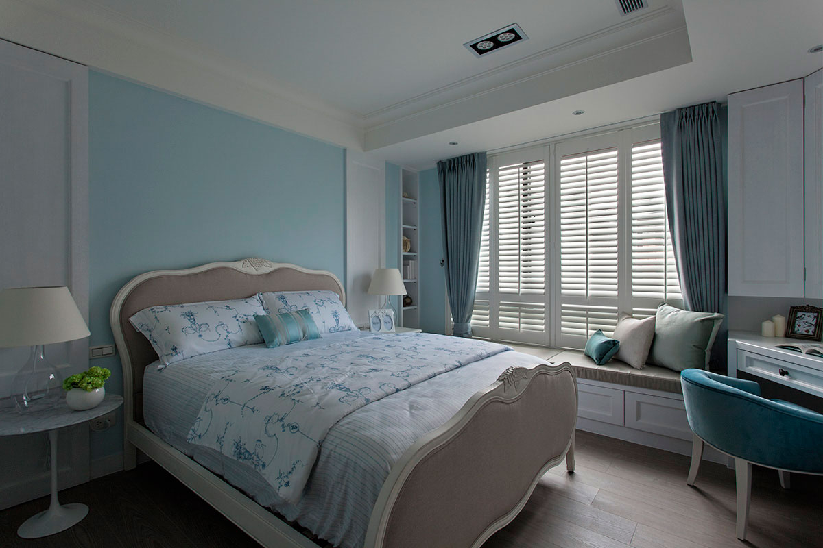 70平美式 卧室图片来自西安紫苹果装饰工程有限公司在70平米美式的分享