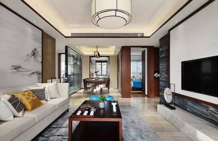 客厅图片来自武汉申阳红室内设计在海赋江城的分享