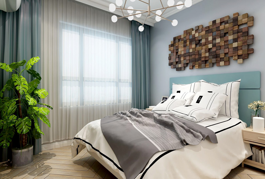 三居 北欧 新加坡城 卧室图片来自装修顾问老王在平价装修-沈阳114北欧风格装修的分享