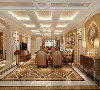 保利叶语580平别墅项目装修美式风格设计案例展示——上海聚通装潢设计作品，欢迎品鉴