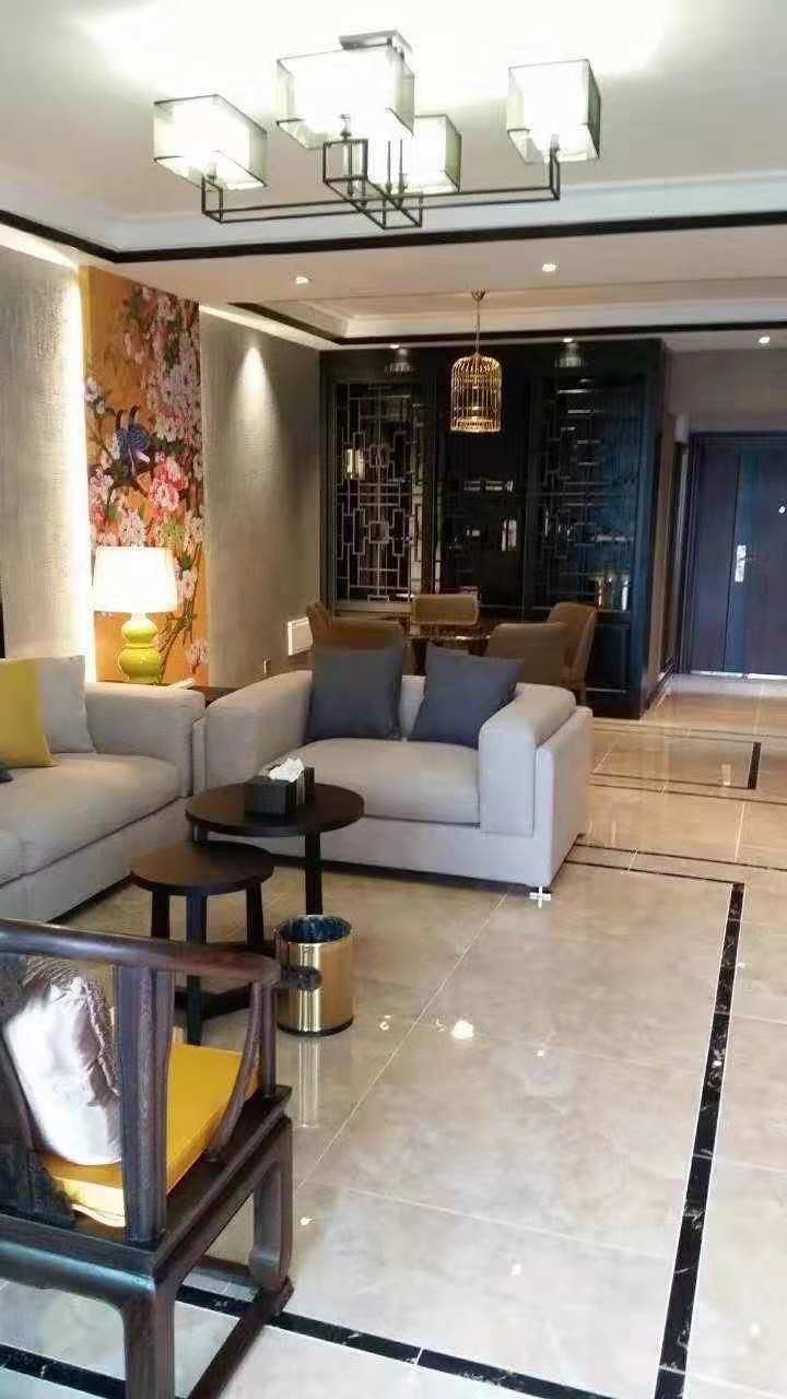 现代中式 新房装修 拎包入住 客厅图片来自乐粉_20181003112538352在127㎡现代中式风格  贵阳保利的分享